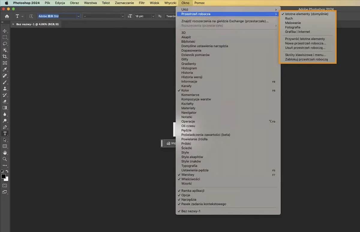 Jak włączyć pasek narzędzi w Photoshopie i rozwiązać problemy z widocznością